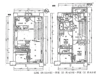 オープンレジデンス上野毛S棟(2LDK/2階)の間取り写真