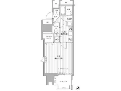 アクシス池袋(1K/7階)の間取り写真