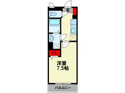 MONOLITH (1K/2階)の間取り写真