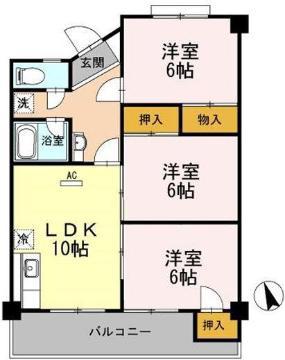 ベルティカル曙(3LDK/4階)の間取り写真