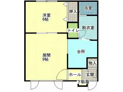 オーキッドテラス(1LDK/1階)の間取り写真
