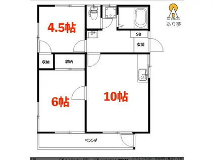 MIKI・HOUSE(2LDK/1階)の間取り写真