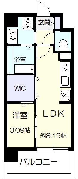 WORVE吹田江坂(1LDK/7階)の間取り写真