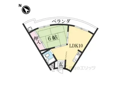 レドンダカサ玉川(1LDK/1階)の間取り写真