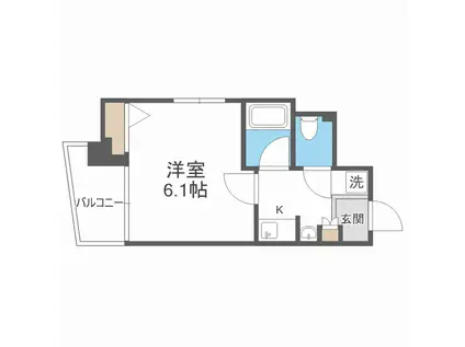 エイペックス大手通(1K/9階)の間取り写真