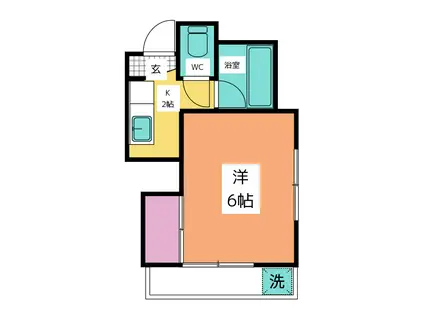 メゾン愛(1K/1階)の間取り写真