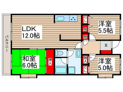 センチュリーキャニオン(3LDK/4階)の間取り写真