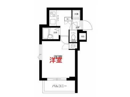 パレ・ホームズ大井町(1K/3階)の間取り写真