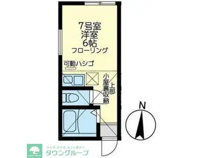 ユナイト追浜ジョルジャ・メローニ(ワンルーム/1階)の間取り写真