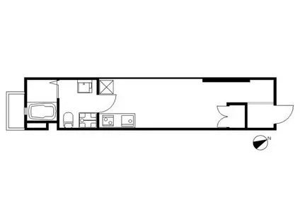 クレア大崎(ワンルーム/1階)の間取り写真