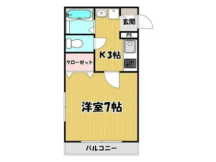 プラティーク・ONE(1K/3階)の間取り写真