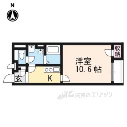 レオネクスト阿星(1K/1階)の間取り写真