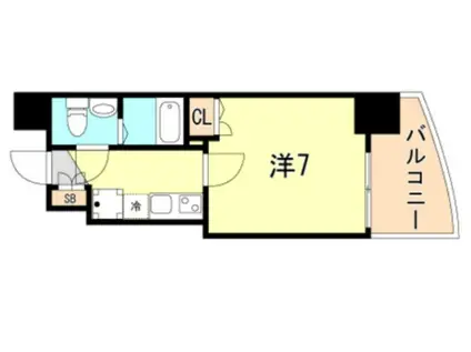 セレニテ神戸西クレア(1K/7階)の間取り写真