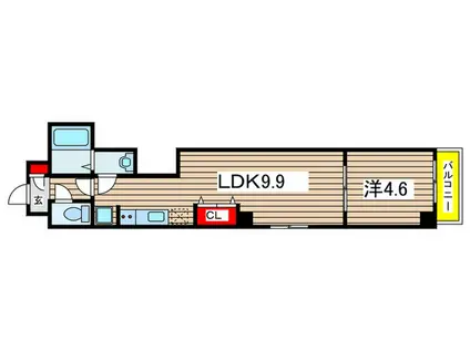 ALBATROSSI(1LDK/3階)の間取り写真