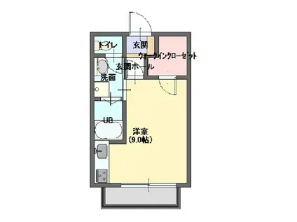 相和レジデンス(ワンルーム/2階)の間取り写真