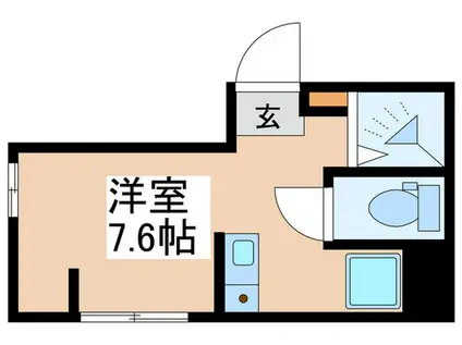 CRESTA松陰(ワンルーム/2階)の間取り写真