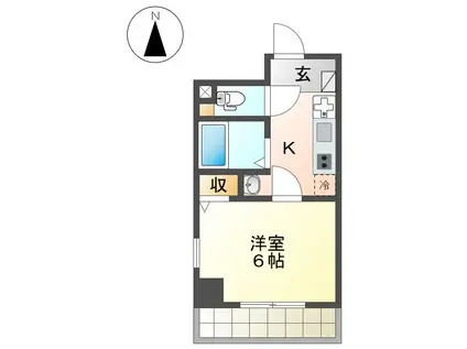 シエラ大曽根(1K/2階)の間取り写真