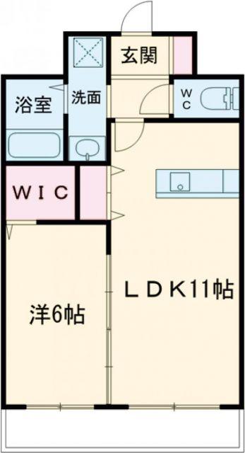 グレイスフル光の森(1LDK/4階)の間取り写真