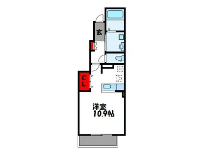 レジデンス須恵I(ワンルーム/1階)の間取り写真