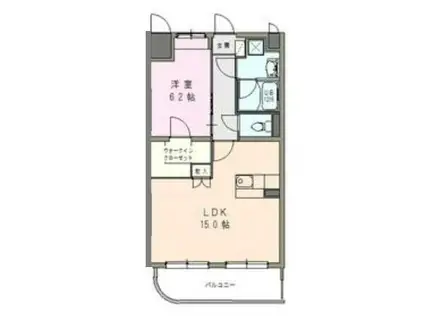 ヴェルドミールII(1LDK/3階)の間取り写真