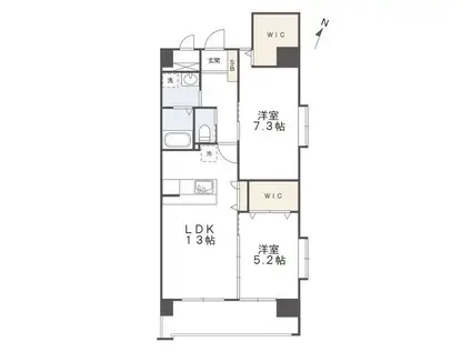 SMARTII(2LDK/4階)の間取り写真