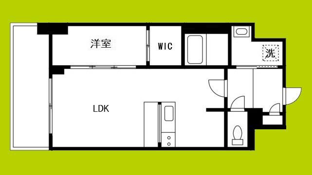 エスリードレジデンス ザ・グラン 梅田イースト(1LDK/4階)の間取り写真