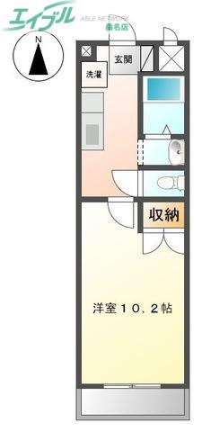 サンフォレストTOMO(1K/1階)の間取り写真