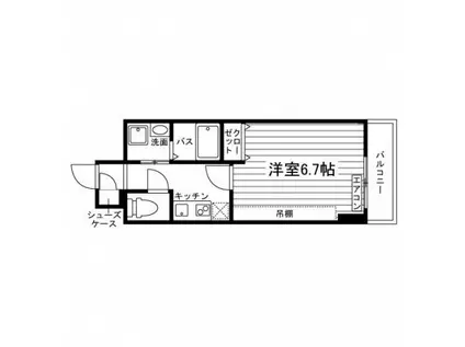 GRANDETERNA京都西京極(1K/5階)の間取り写真