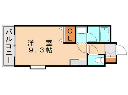 ピュアハイムバンブー(ワンルーム/2階)の間取り写真