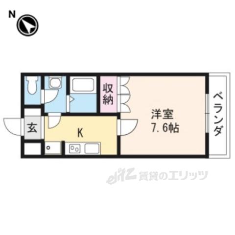 メゾフォルテ(1K/1階)の間取り写真