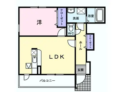 サニー KII(1LDK/1階)の間取り写真