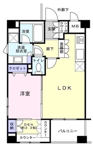 レジデンシャルステートタワー南千住(1LDK/2階)の間取り写真
