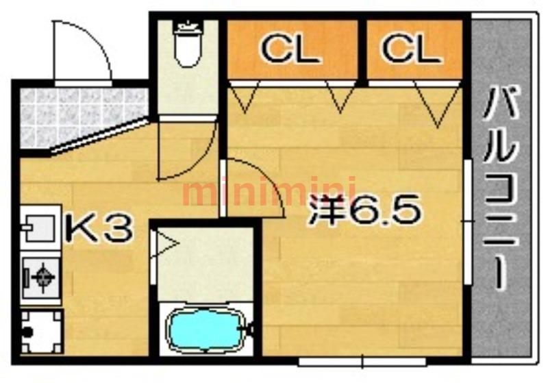 カワセマンション(1K/1階)の間取り写真