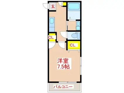N-VILLAGE(1K/4階)の間取り写真