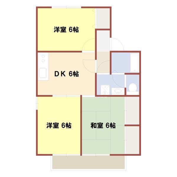 D`FLATS宝殿(3DK/2階)の間取り写真
