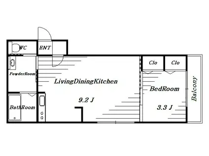 メゾン・ボーテ(1LDK/2階)の間取り写真
