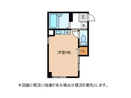 マンションチェリーロック(ワンルーム/1階)の間取り写真