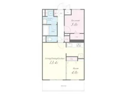 LAMINA(1SLDK/2階)の間取り写真