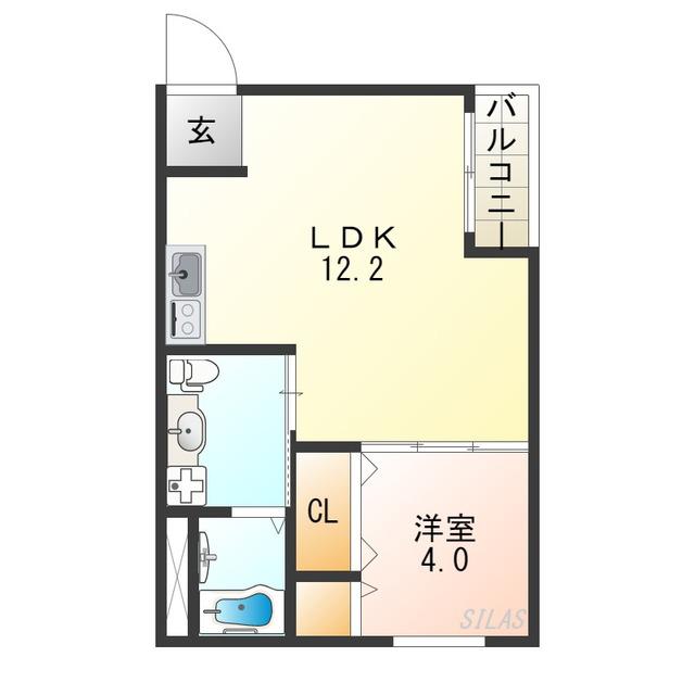 FMAISON住吉公園南(1LDK/1階)の間取り写真