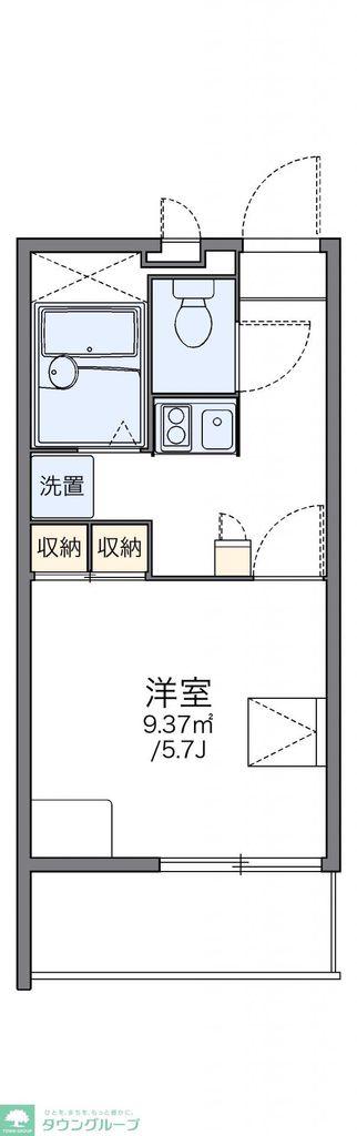 レオパレスTAKAKURA(1K/3階)の間取り写真