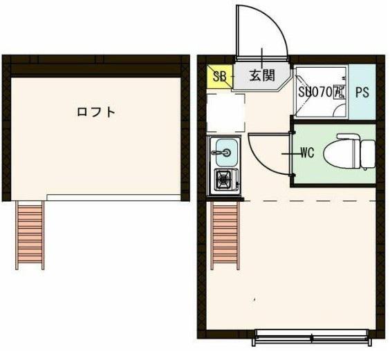 メゾン品川(ワンルーム/2階)の間取り写真