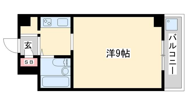 セントポーリア(1K/2階)の間取り写真