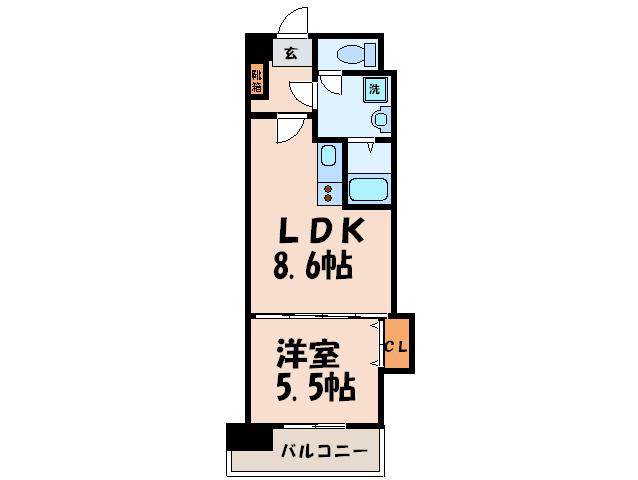 エース五番館(1LDK/7階)の間取り写真