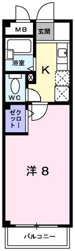 ステラニテオ(1K/1階)の間取り写真
