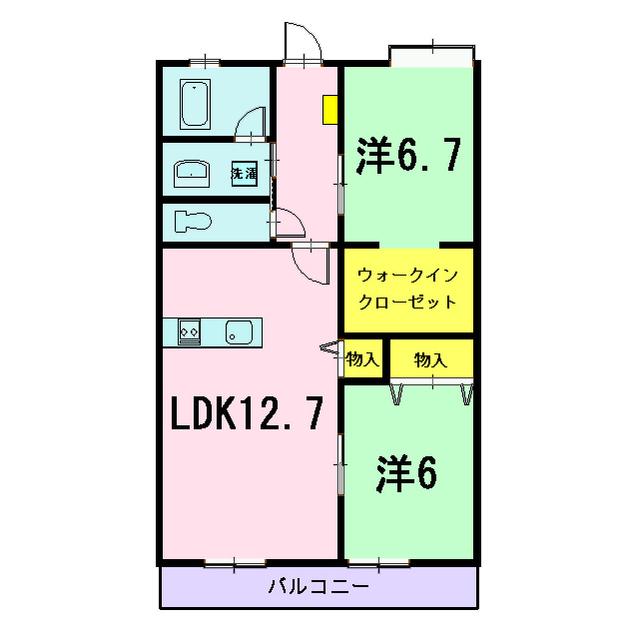 JR東海道本線 清水駅(静岡) バス乗車時間:15分 最寄りバス停で下車 徒歩1分 3階建 築24年(2LDK/1階)の間取り写真