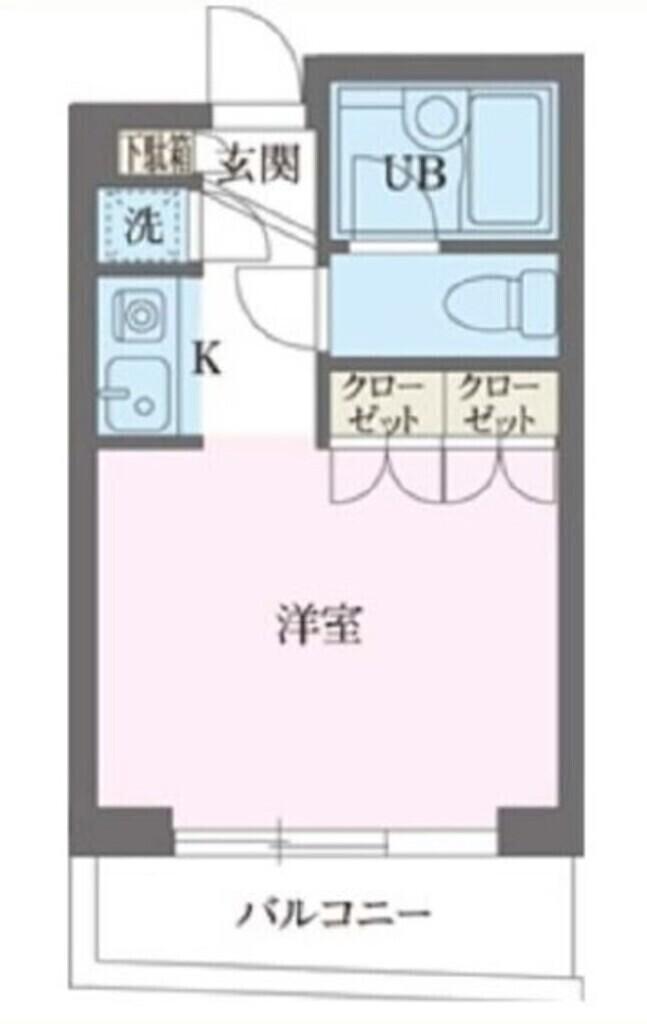 パークフロント西新宿(ワンルーム/7階)の間取り写真