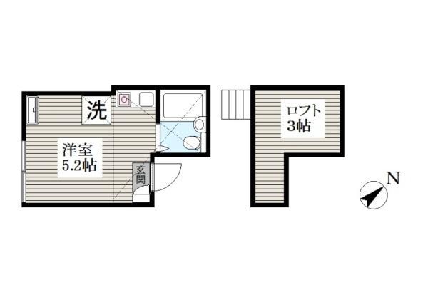 グレース北千住(ワンルーム/1階)の間取り写真