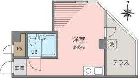 シティプラザ東新宿(ワンルーム/1階)の間取り写真
