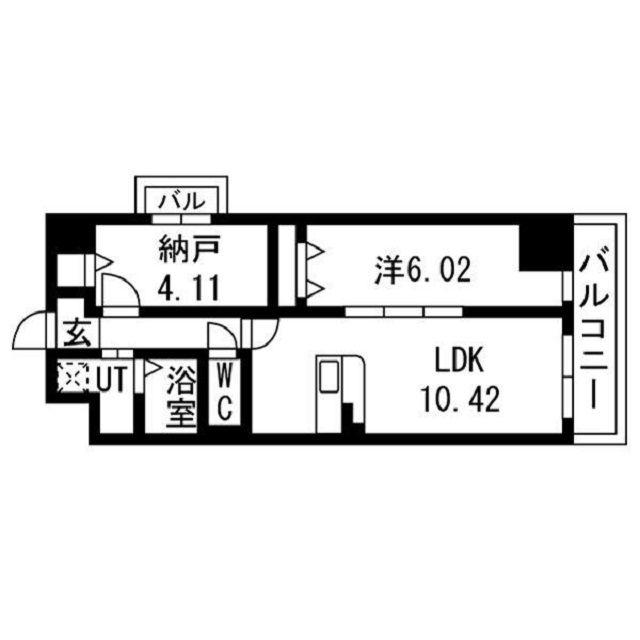 アーバンパーク新大阪(1SLDK/8階)の間取り写真