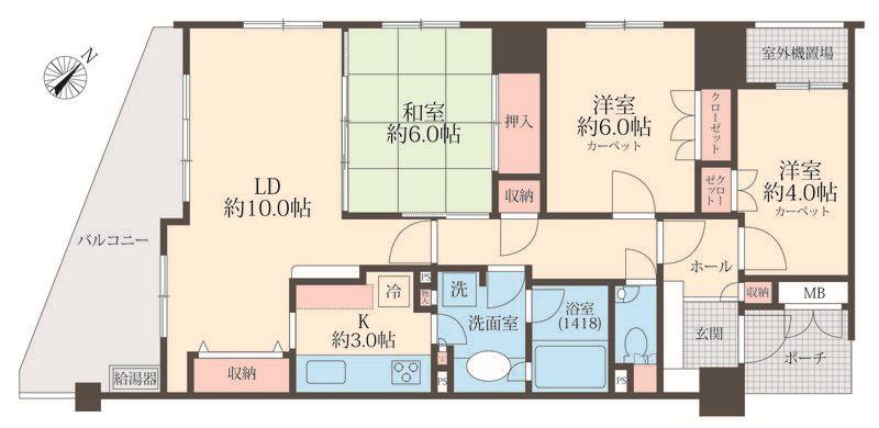 BSタワー橋本(3LDK/4階)の間取り写真